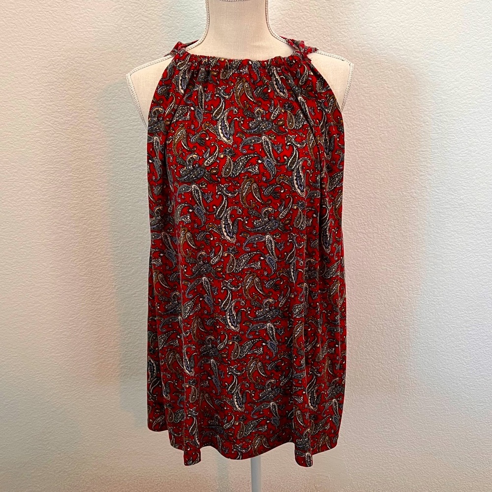 Simple Suzanne Betro red bandanna top
